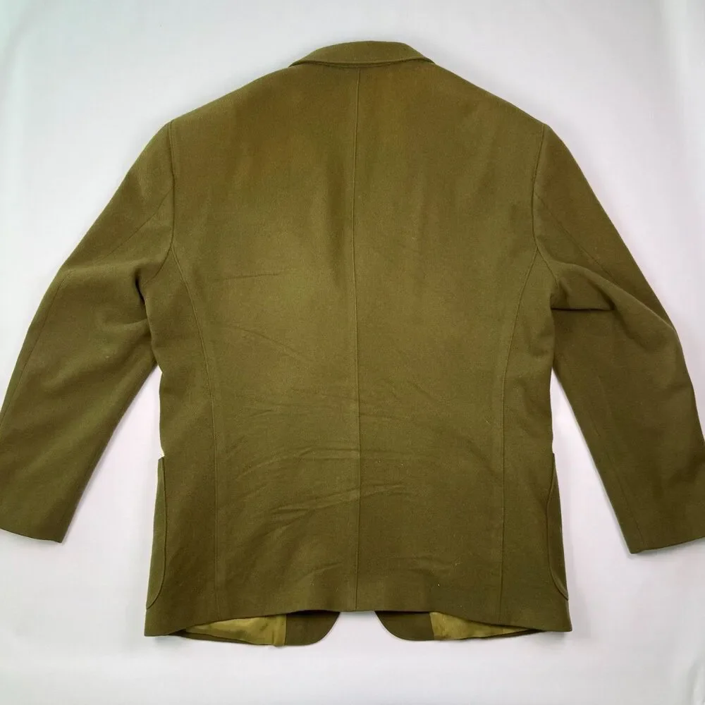 Vintage Banana Republic Wool Blazer XL Olive Green Safari Travel USA